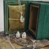 set Set Gota Real Esmeralda – Plata 925 con esmeraldas naturales facetadas