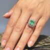 Anillo Reina Esmeralda – Plata 925 con esmeralda natural facetada