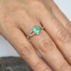 Anillo Aurora Verde – Plata 925 con esmeralda natural facetada 2