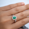 Anillo Diana Esmeralda – Plata 925 con esmeralda natural facetada