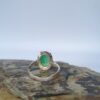 Anillo Luna Verde – Plata 925 con esmeralda natural facetada